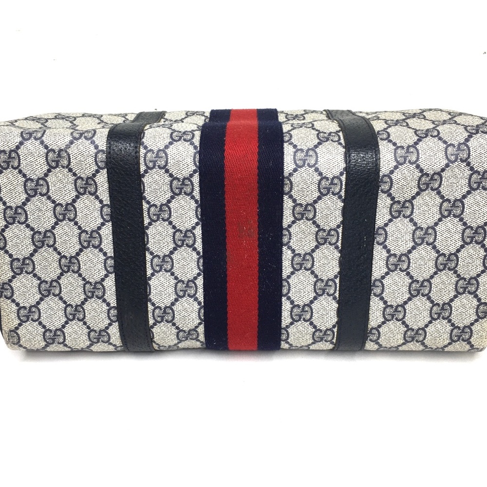 Authentic Gucci navy & grey Boston satchel bag - Picture 8 of 16